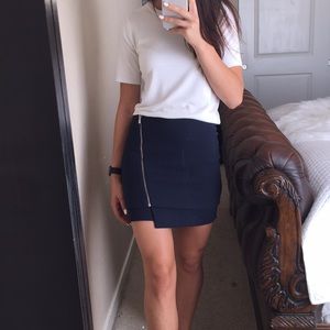 H&M asymmetrical zipper mini skirt
